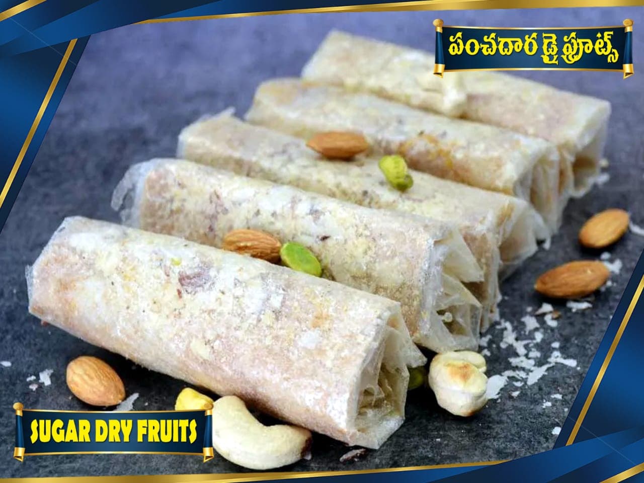 Sugar Dry Fruits Pootharekulu